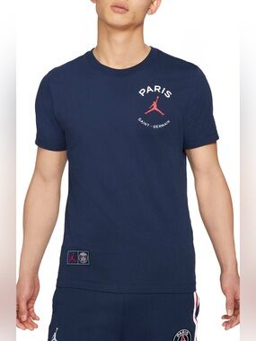 Jordan PSG Paris Saint-Germain Graphic T-Shirt Navy XL